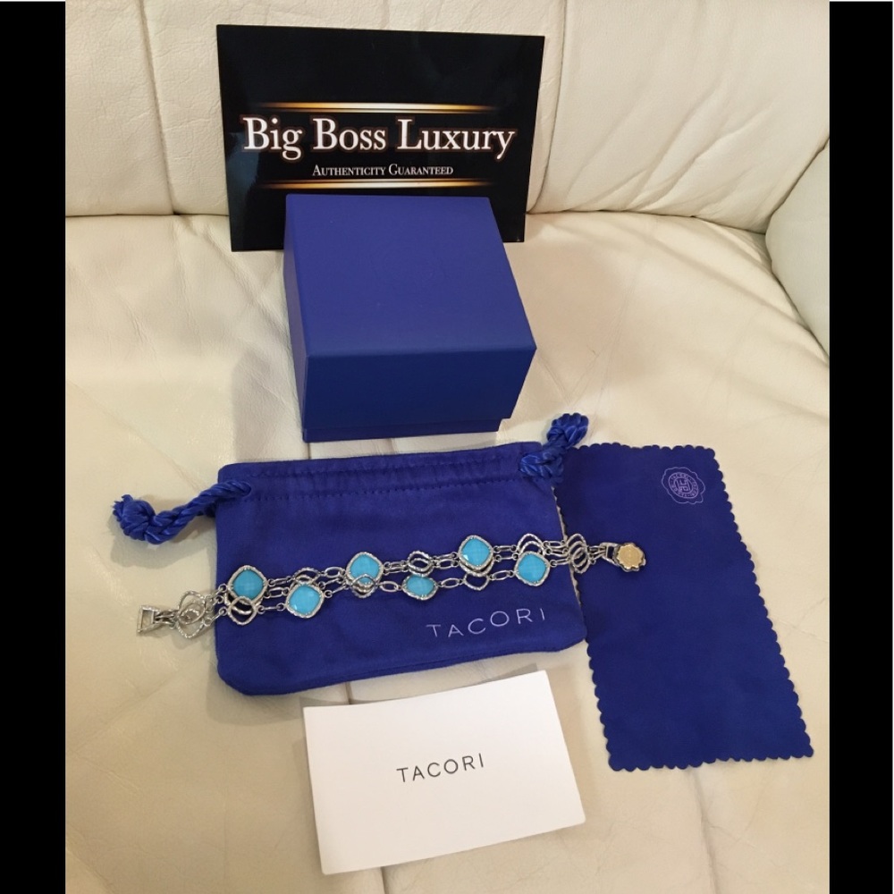 Authentic Tacori triple-stands Turquoise bracelet